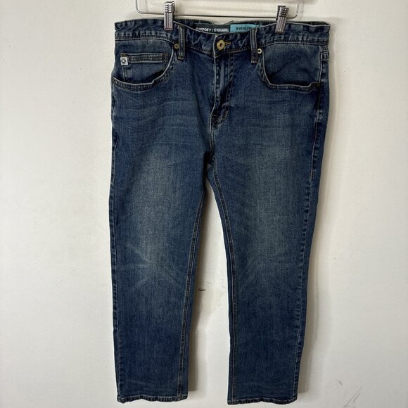 Rock & Roll Hooey X Men's 34x32 Revolver Straight Slim Straight Leg Denim Jeans - Picture 2 of 8